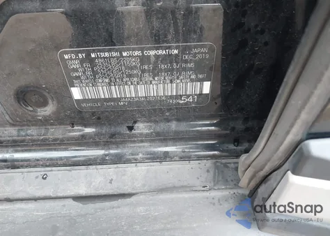 2020 Mitsubishi Outlander Es 2.4 S-Awc/Le 2.4 S-Awc/Se 2.4 S-Awc/Sel 2.4 S-Awc/Sp 2.4 S-Awc z USA, uszkodzony, nr VIN JA4AZ3A34LZ027636